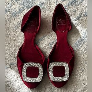 Vintage Roger Vivier Velvet Ballet Flats